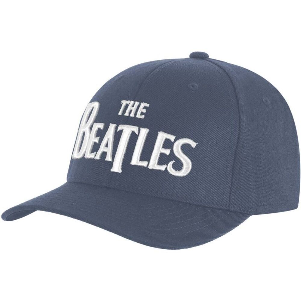 The Beatles Unisex Adult Drop T Logo Baseball Cap / Denim Blue